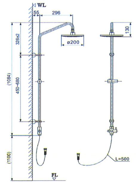 Bản vẽ sen cây Inax BVF CL 1 rời