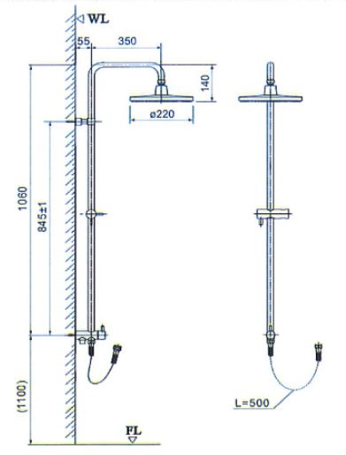 Bản vẽ thân cây Inax BFV CL2 rời