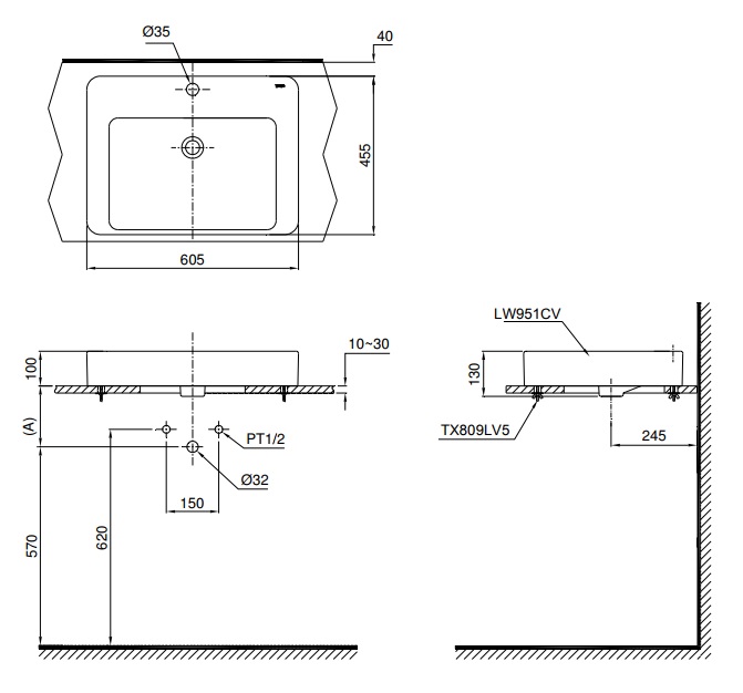 ban ve lavabo toto lt951