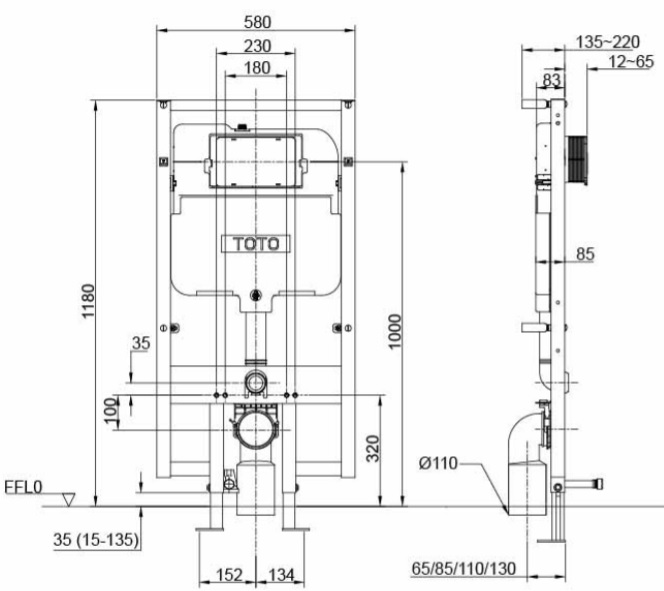 két nước TOTO WH172AT