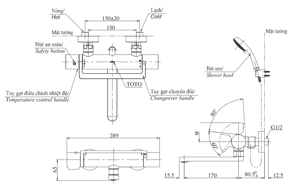 Bản vẽ sen tắm xả bồn TBV03429V DGH108ZR