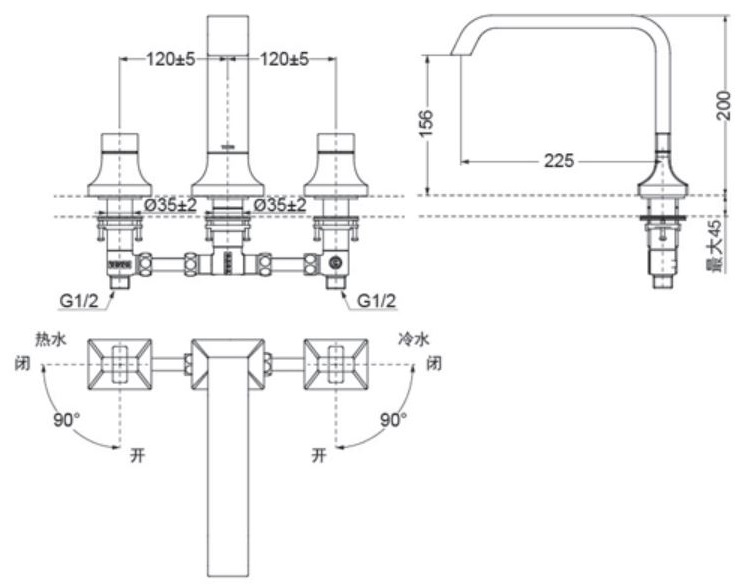 Bản vẽ sen tắm xả bồn TBG08201B