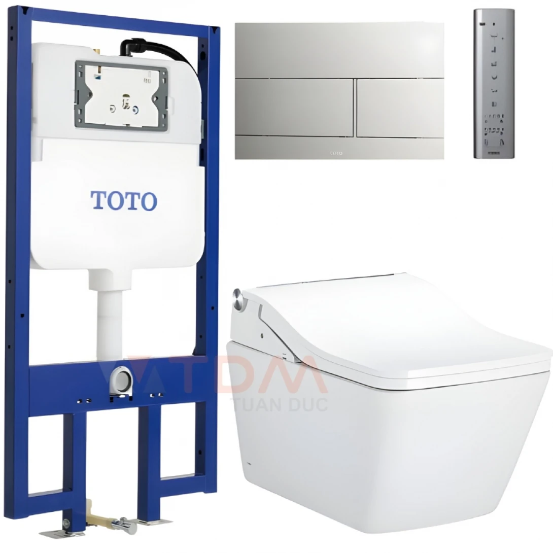 Bồn Cầu TOTO CW522EA/TCF804C2Z/WH172AAT/MB171M#SS Nắp Điện Tử Treo Tường