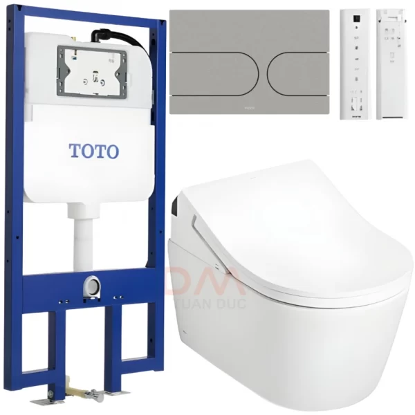 Bồn Cầu TOTO CW542HME5UNW1/TCF795C2Z/WH172AAT/MB175M#SS Treo Tường Tự Động Xả