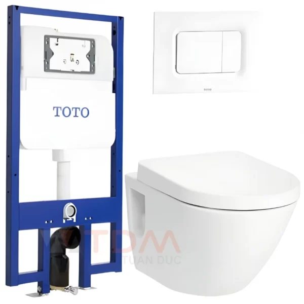 Bồn Cầu TOTO CW762/TC384CVK#W/MB170P/WH171A Treo Tường - Tuấn Đức