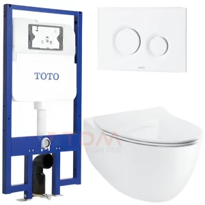 Bồn Cầu TOTO CW812RA/TC600VS/WH171A/MB174P#WH Treo Tường Bồn Cầu Vệ Sinh