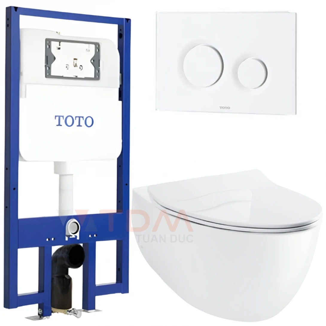 Bồn Cầu TOTO CW812RA/TC600VS/WH171A/MB174P#WH Treo Tường Bồn Cầu Vệ Sinh