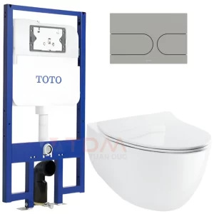 Bồn Cầu TOTO CW812RA/TC600VS/WH172A/MB175M#SS Treo Tường - Tuấn Đức