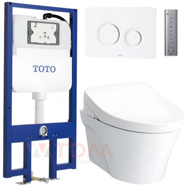 Bồn Cầu TOTO CW822REA/MB174P#WH/WH172AAT/TCF4911EZ Nắp Điện Tử Treo Tường Bồn Cầu Treo Tường