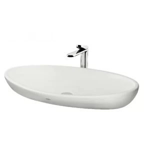 [HTK] Chậu Rửa Mặt Lavabo TOTO LW819JW Đặt Bàn Chậu Rửa Lavabo