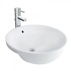 Chậu Rửa Mặt Lavabo Inax L-333V Bán Âm Tròn Chậu Rửa Lavabo