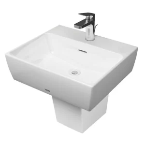 Chậu Rửa Mặt Lavabo TOTO LHT328C#XW Chữ Nhật Treo Tường Chân Ngắn