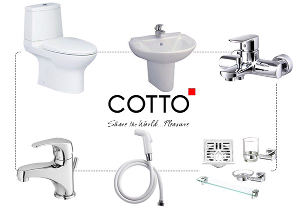 Thiết bị vệ sinh Cotto đa dạng sản phẩm từ bồn cầu đến vòi sen…
