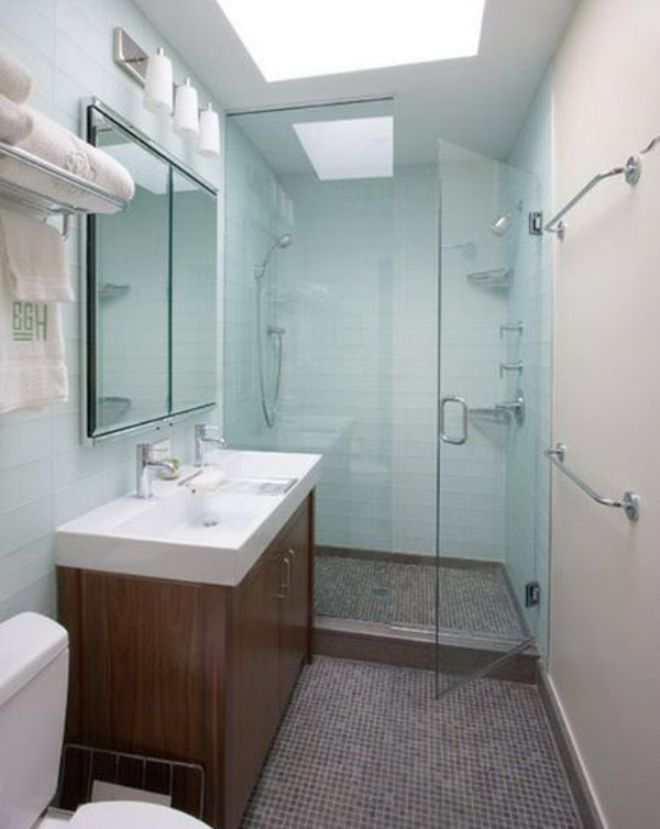 Thiết kế phòng tắm 3m2 sử dụng kính cường lực