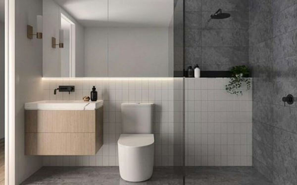 Thiết kế phòng tắm 4m2 theo phong cách tối giản