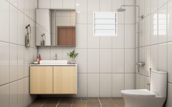 Phòng tắm 1m2 tối ưu nội thất bằng vật dụng đơn giản