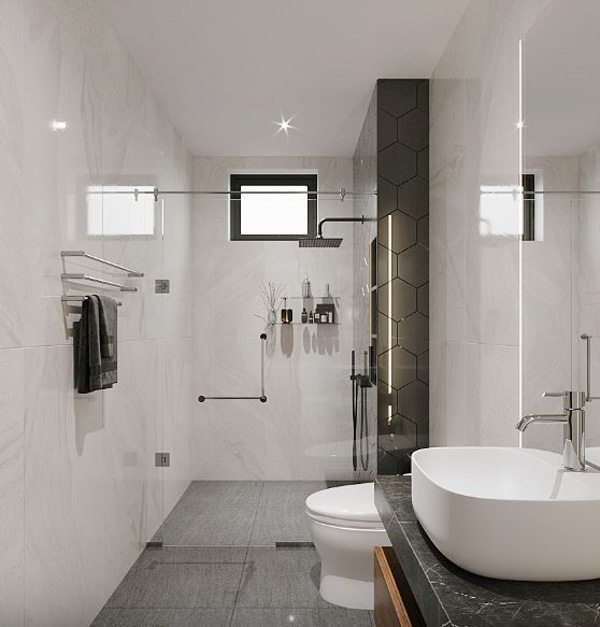 Thiết kế phòng tắm nhỏ 1m2 hiện đại hài hòa giữa tối và sáng