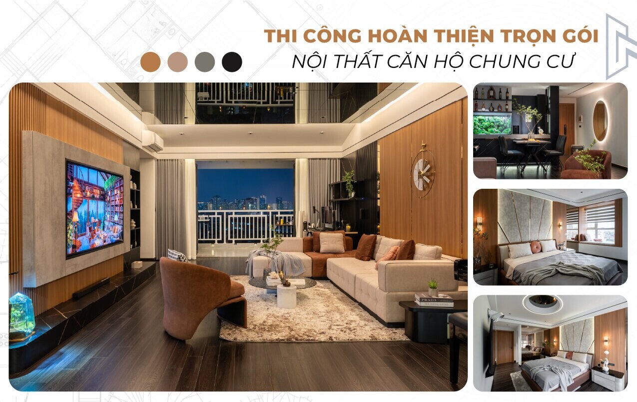 Công trình thi công nội thất trọn gói căn hộ chung cư