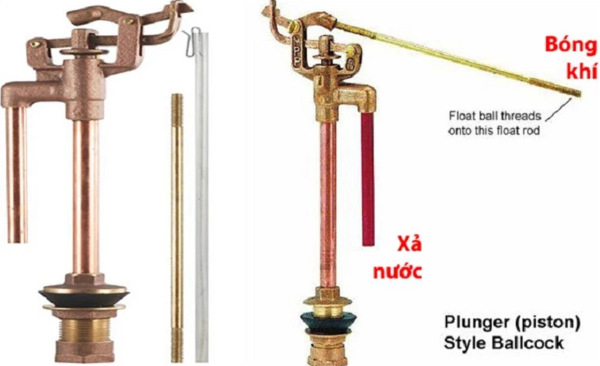 Cách chỉnh phao nước bồn cầu dạng piston bằng đồng