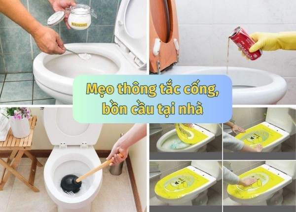 Sử dụng một số mẹo thông tắc bồn cầu tại nhà