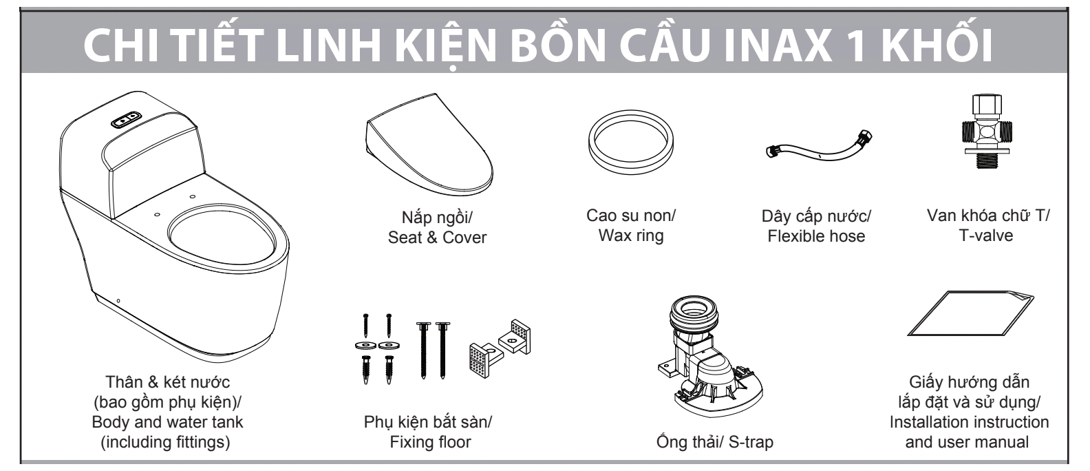 Thông tin bồn cầu Inax AC-912+ CW-H17VN/BW1